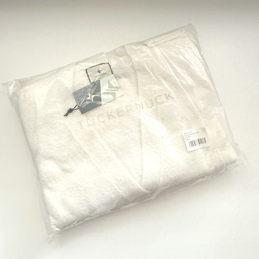 Tuckernuck Pippa Cardigan White Puff Shoulder Wool Mohair Blend Sweater XXL NWT - Picture 10 of 10